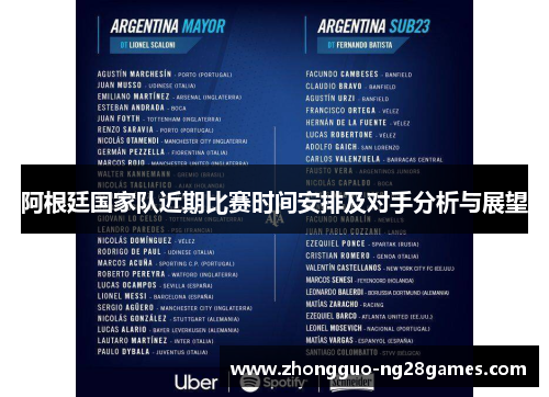 阿根廷国家队近期比赛时间安排及对手分析与展望