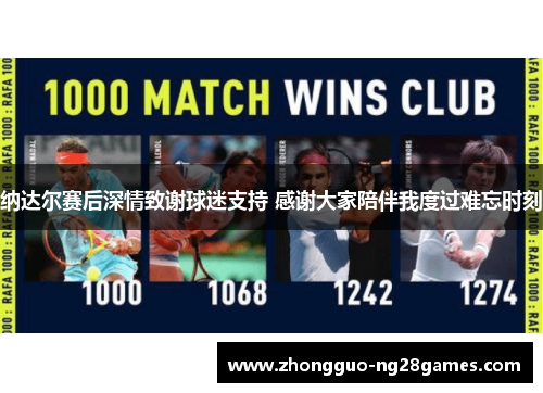 纳达尔赛后深情致谢球迷支持 感谢大家陪伴我度过难忘时刻
